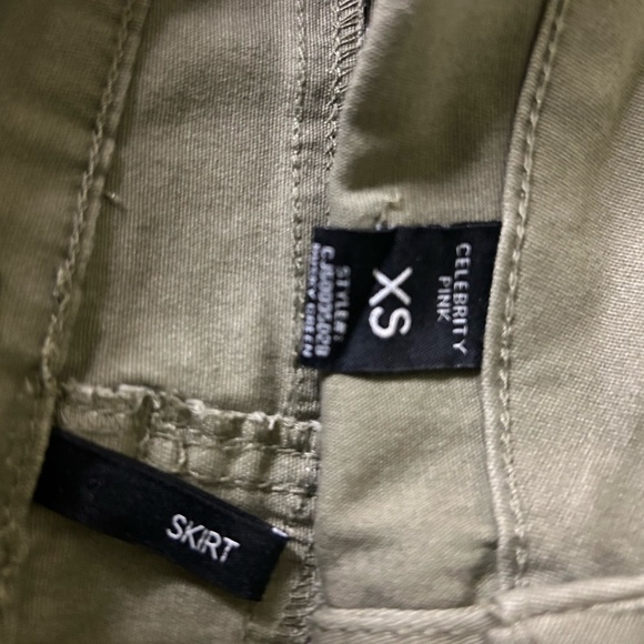 Celebrity Pink Olive Green Button Up Mini Skirt • Used • Size: XSmall​ - Picture 8 of 8
